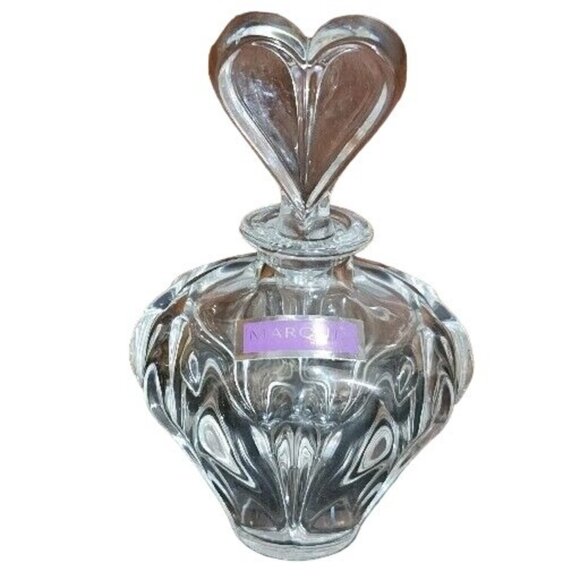 Waterford Sweet Memory Perfume Bottle 4.5" Marquis Crystal heart romantic chic - Picture 1 of 5